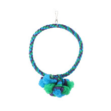 Bird Swing Toy For Cage With Hook, Durable Material Eco Cotton Rope Bite Resistant Hanging Perch Encouraging Exercises Safe For Parakeet Cockatoo