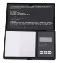 Digitale zakweegschaal met LCD-display, automatische uitschakelfunctie, tarrafunctie, roestvrijstalen weegplateau en meerdere weegstanden voor goud,