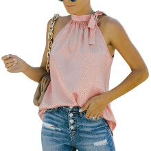 Fashion Blouses for Women Sleeveless Halter Neck Lightweight and Breathable Fabric Leopard Print Casual Vest Top Summer Tops Sexy Camisole Keyhole