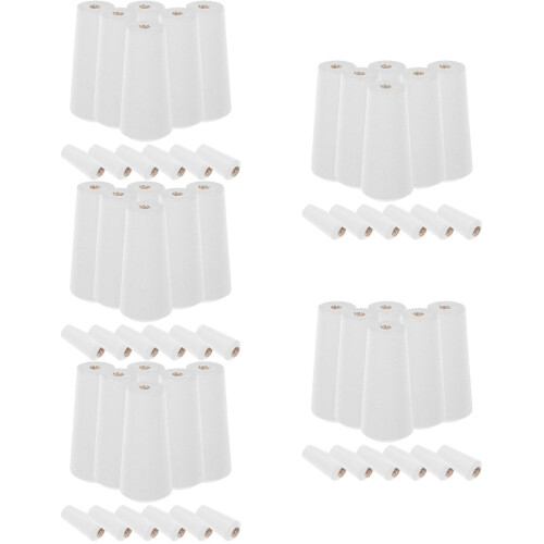 60Pcs White Blind Cord Pull Ends Wood-Effect Cord Holders for Blinds