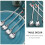 1Set Silver Christmas Pattern Forks and Spoons for Home Use 7