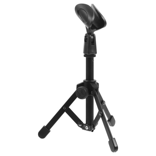 3Pcs Black Adjustable Table Mic Stand Foldable Tripod Microphone 2