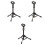 3Pcs Black Adjustable Table Mic Stand Foldable Tripod Microphone 6