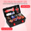 2Pcs Plastic Gyro Carrying Case with Compartments and Handle Black 9