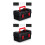 2Pcs Plastic Gyro Carrying Case with Compartments and Handle Black 10