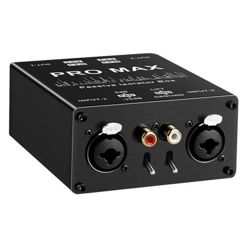 Audio Isolator,Audio Current Eliminator,2 Way XLR 6.5 Isolator,Live Broadcast Mixer Microphone Common Ground Filter
