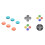 For Switch2  Joystick Cap+D-Pad Button Cap Set for   2 D-PAD Color Button Cap Accessories 2