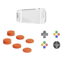 For 2 Protective Case+Circular Direction Keys Kit+Thumb Grip Set Split Protective Case for Switch2