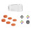 For  2 Protective Case+Circular Direction Keys Kit+Thumb Grip Set Split Protective Case for  Switch2 1