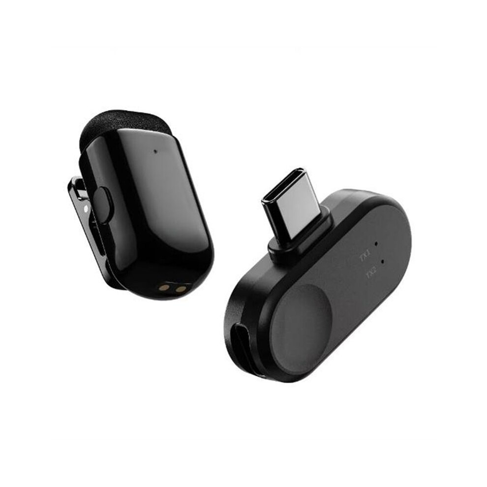 Wireless Lapel Microphone With Noise Cancellation App Setting For Audio Video Recording Type-C 6033650016200