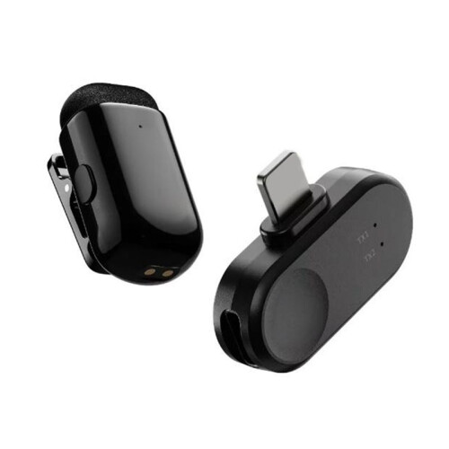 Wireless Lapel Microphone with Noise Cancellation App Setting for Audio Video Recording for  Interface