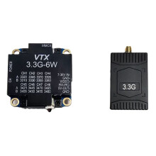 3.3G 6W VTX+3.3G VRX 6000mW 16CH FPV Video Transmitter Module Receiver for Long Range FPV Racing Drone Frame