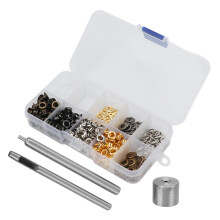 DIY Grommet Installation Durable Copper Material Multi-Purpose Grommet Set Colorful Metal Grommets Portable Storage Box Adjustable Grommet Tools