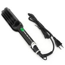 Temperaturverstellbarer Lockenstab mit 3 Heizelementen, Keramikbeschichtung, schnelles Aufheizen, frizzfreie Beach Waves, drehbares Netzkabel,