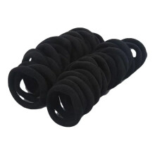 Elastic Hair Bands For Women, Seamless Ponytail Holders With No Hair Damage And Soft Material, Durable Black Hair Ties For Office School Home Travel