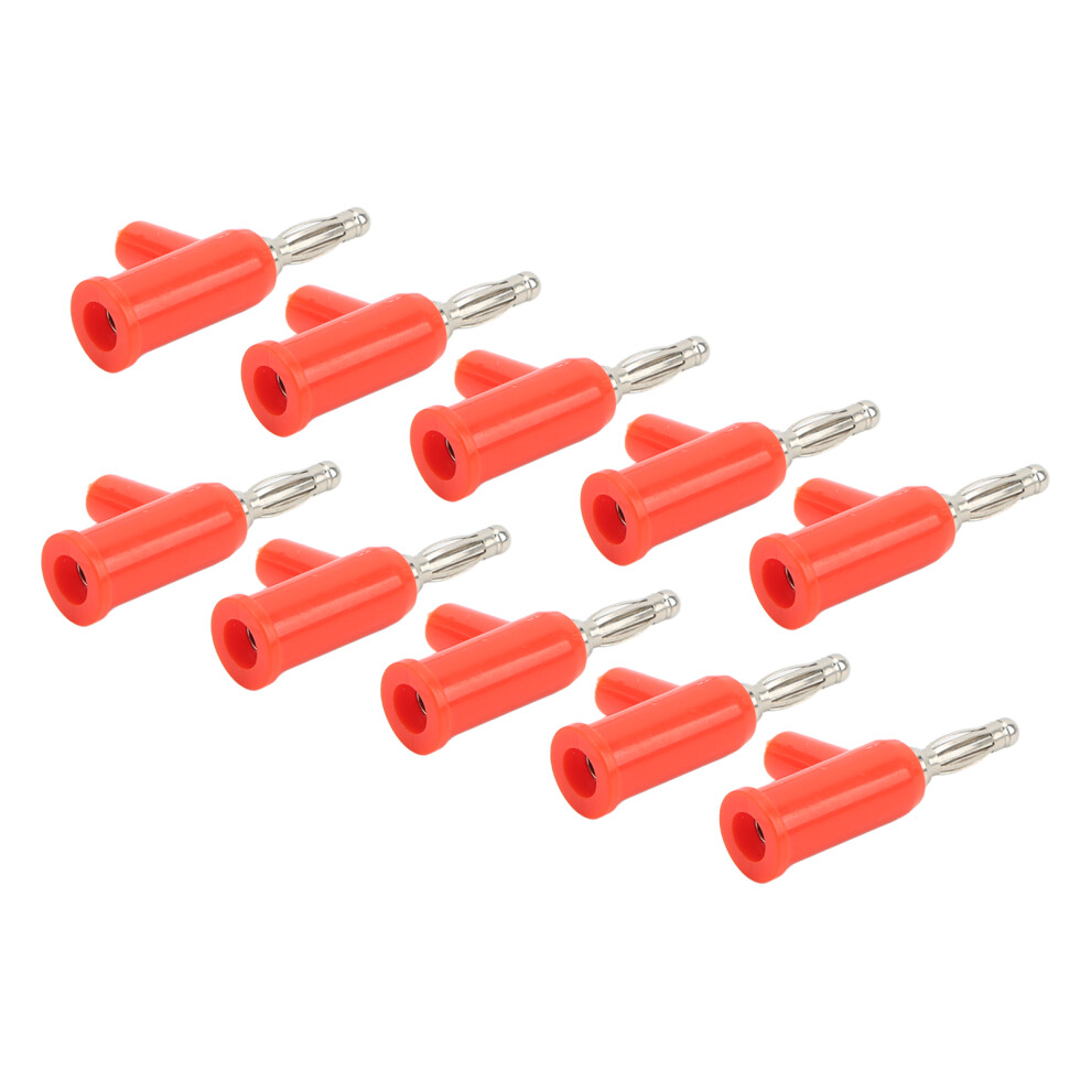 Brass Banana Plugs Stackable4mm Solderless Connectors Non Soldering Open Screw Corrosion Resistant Fine Workmanship Reusable Connectors Stable 9180479427001