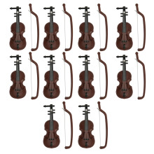 Fairy Garden Decoration Featuring Mini Violin Sets, Realistic Mini Violin Models Tiny Musical Instruments Exquisite Details High Grade ABS Material