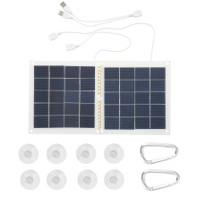 Vattentät solpanel med dubbel USB-utgång, hopfällbar lättviktig högeffektiv solcellsladdare för surfplattor, telefoner, powerbanks, USB