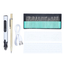 USB Rechargeable Cordless Engraving Tool Mini DIY Engraver With Smart Power Off Protection Pure Metallic Hand Feeling And Visible Speed Adjust For