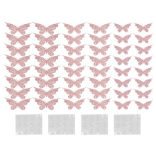 Diseño de decoración moderna Decoración de pared de mariposa 3D Diseño de plegado de papel metálico Mural de habitación Decoración de fiesta