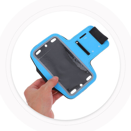 2St Outdoor Hardlooparmband Neoprène Met Touchscreen En Ritsvak 2