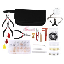 Jewelry Making Supplies Kit With Jewelry Tools Findings And Wire Wrapping Accessories, Beading Projects Jewelry Repair Kit With Adjustable Helping