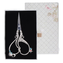 Sewing Scissors With Ergonomic Handles And Marine Pattern Rustproof Stainless Steel Embroidery Shears For Needlework Crafting Suitable For Light