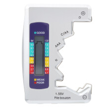 Battery Capacity Detector LCD Display Digital Battery Tester Universal Battery Checker Adjustable Slider Corrosion Resistant For Rechargeable