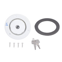 Leak Proof RV Fresh Water Inlet Lock Spring And Seal Ring Design Anti Loosening Cap Food Grade PP Plastic Gravity Fill Hatch For Camper Trailer