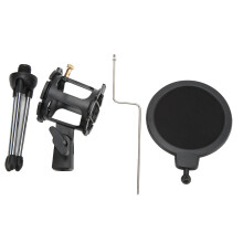 Sealbhóir Micreafóin Stiúideo Taifeadta, Seasamh Tripod Turraing-Suite le Scagaire Pop, Cosa Neamhshleamhnacha, Uillinn Pháirce Inchoigeartaithe,