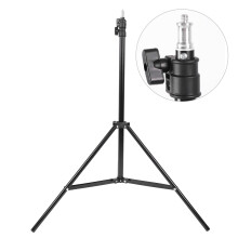 Adjustable Height Photography Tripod Light Stand Aluminum Construction Stable Support Universal Mounting Portable Light Stand Compact Foldable Design