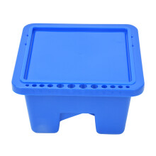 Paint Palette Lid Brush Holder With Pen Hole Edge Pen Slot Design Sturdy Drop Resistant Plastic Storage Containers For Classroom Art Supplies