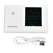 Air Quality Monitor Indoor Multi Functional High Accuracy LCD Display CO2Alarm Formaldehyde Detection Humidity And Temperature Sensor For Home And