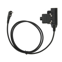 Antislip grote PTT-adapter voor tactische headset, knopgeactiveerde PTT, helder geluid, stevige achterclip, compatibel met Baofeng-radio's,