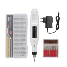 Adjustable Speed Control Electric Nail Drill With USB Charging Port Multi Use Nail Art Tool Portable Nail File Machine Sanding Bands Included Low