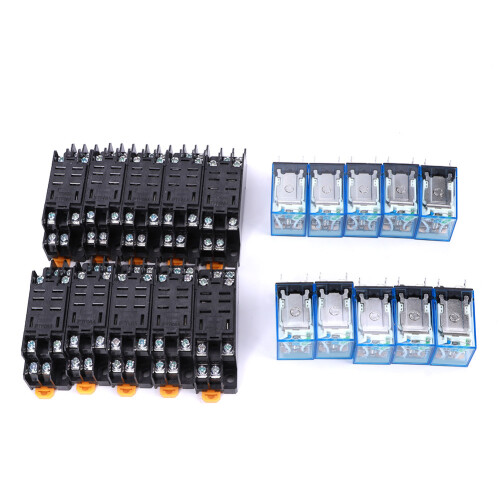 Relay Base Kit 10Pcs LY2NJ 8 Pin DC 24V for Electronics Projects 1