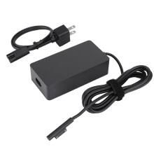 Høysensitiv overflatelader 65 W for Microsoft Surface-enheter, magnetisk kontakt Plug and Play med automatisk termisk beskyttelse mot kortslutning