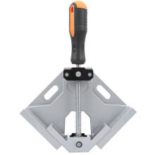 Multi-Purpose Woodworking Tool Right Angle Clamp, 90Degree Corner Clamp With Anti-Slip Rubber Handle Adjustable Swing Jaw Two-Way Rotation Aluminum