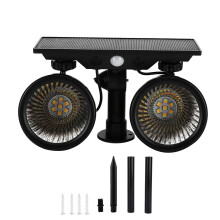 Adjustable Solar Spot Light, Motion Detection With Bright LED Illumination Solar Motion Sensor Waterproof Auto On Off High Efficiency Solar Panel