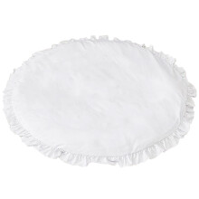 Uniseksowa mata do zabawy z wykończeniem z bawełny makramowej, okrągły dywanik Farmhouse Chic Tummy Time, składany dla łatwego transportu, dla