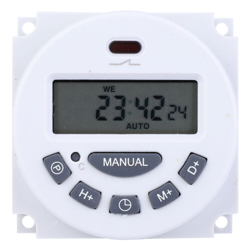 Adjustable Time Settings Timer Switch Input12V Output12V DC AC16A SPST Digital LCD Programmable Timer Energy Efficient Support Daily Weekly