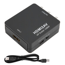 Konwerter RCA HDMI z obsługą wyjścia 1080P, cyfrowo-analogowy adapter z funkcją przetwarzania sygnału Plug and Play, kompatybilny z dekoderem,