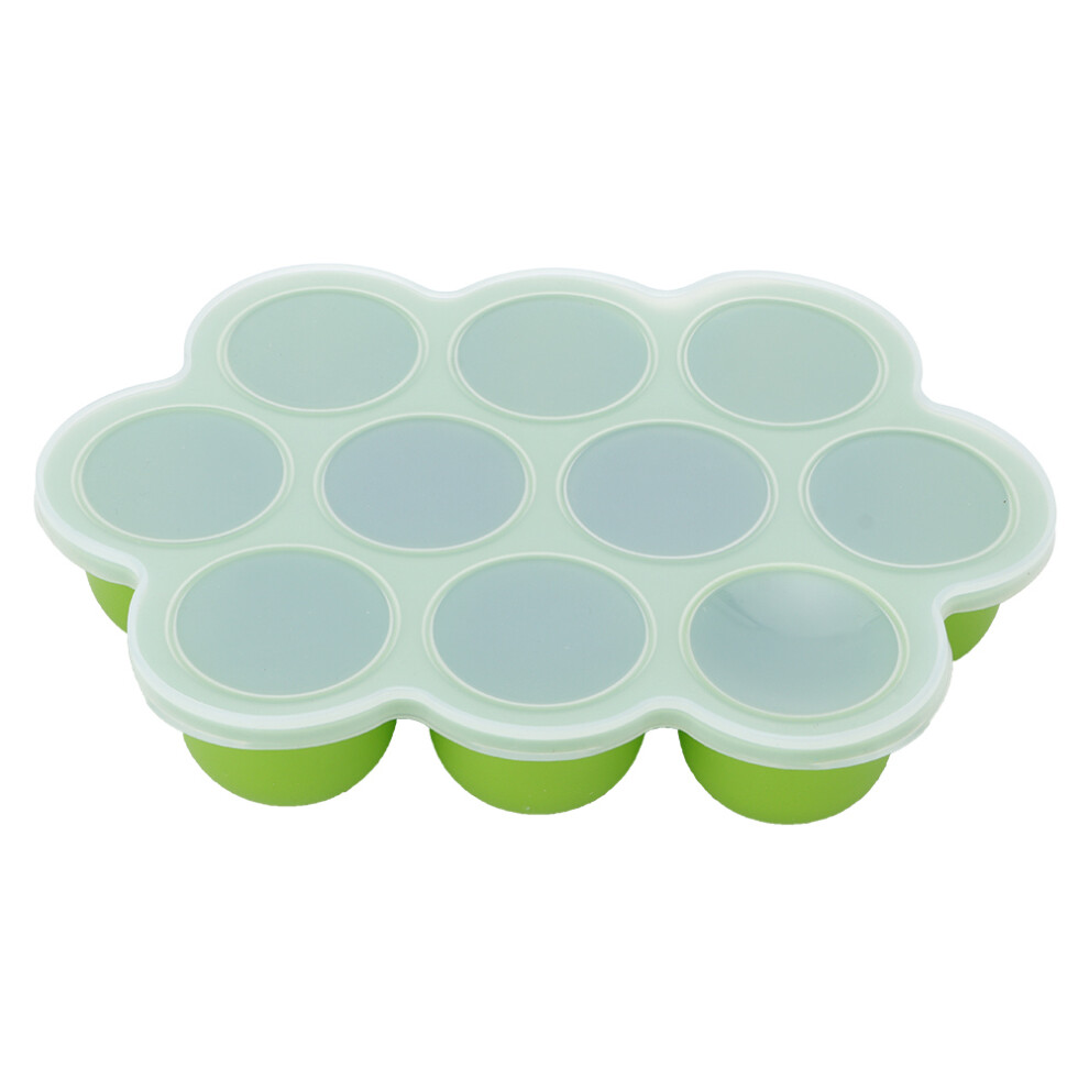 Reusable Silicone Freezer Tray Clip-On Lid For Healthy Baby Food Storage Non-Toxic Flexible Mold With Measurement Guidelines Dishwasher And Oven Safe