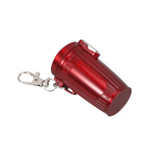 Red Metal Pocket Ashtray Windproof with Lid for Travel and Outdoor