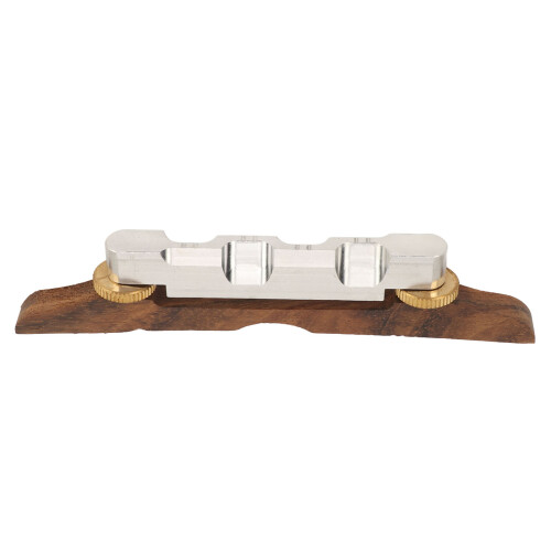 Rosewood Height-Adjust Archtop Bridge, Bone Saddle 2