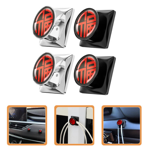 12Pcs Small Car Hooks Adhesive Wall Hanging Holders Assorted Colors 2