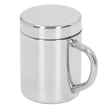Travel Tea Mug 11.8cm x 8.8cm Stainless Steel Double Wall Shatterproof Cup