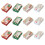12Pcs Assorted Color Cake Boxes Candy Biscuit Holders White Cardboard 9
