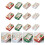 12Pcs Assorted Color Cake Boxes Candy Biscuit Holders White Cardboard 10
