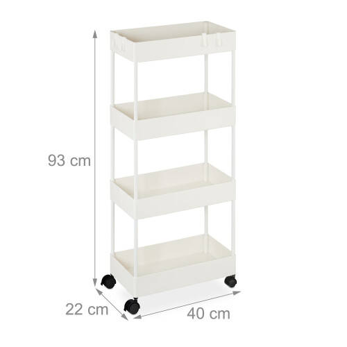 Carrello con ruote a 4 livelli, contenitore multiuso 2